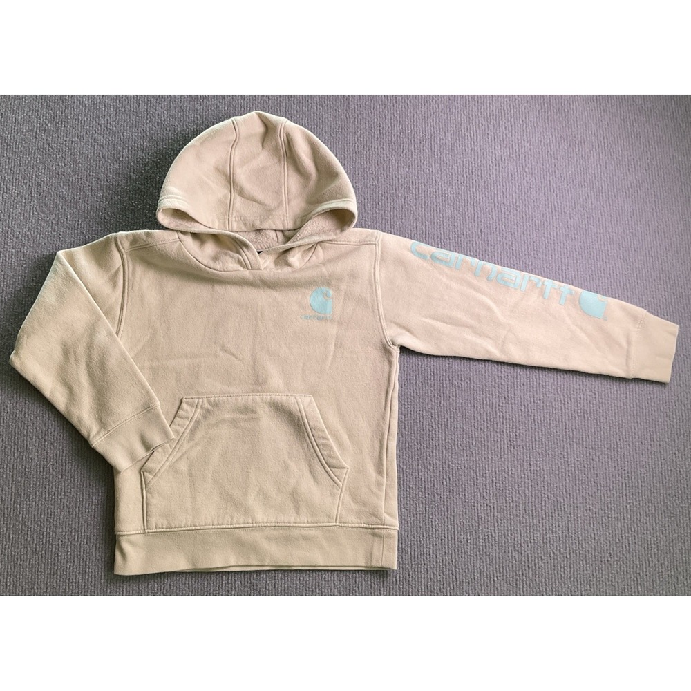 Carhartt Kids Beige/Baby Blue Hoodie Size 6